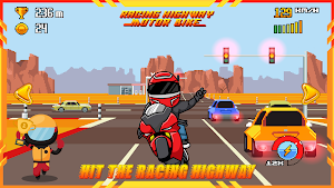 Racing Highway Game Motor Bike Screenshot 1
