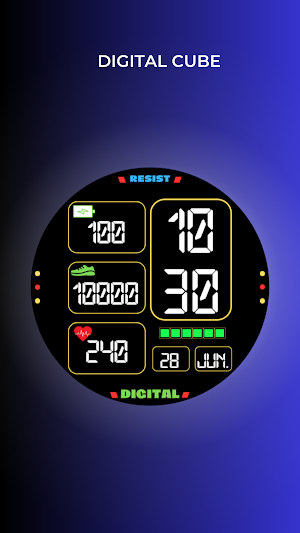 Digital Cube Watch Face Screenshot 0