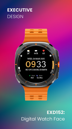 EXD152: Digital Watch Face Screenshot 2
