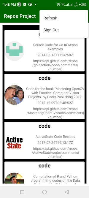 Repo App Screenshot 2