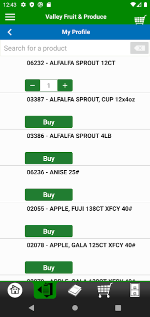 Valley Produce CheckOut Screenshot 1