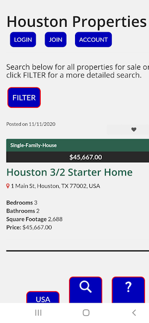 Houston Real Estate Buyer Inve Screenshot 1