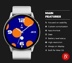 Orange Circle MX Watch Face Screenshot 1