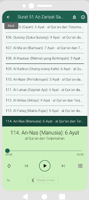 MP3 AL Quran Dan Terjemahan Screenshot 3