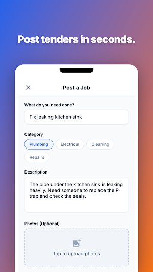 PostTender: Local Service Pros Screenshot 1