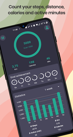 Pedometer - step counter & calories counter Screenshot 0
