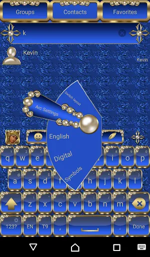 Virgin Mary Blue Go Keyboard t Screenshot 1