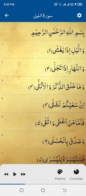 Surah Lail سورة الليل Screenshot 2