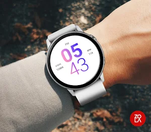 Clean Pink Blue Watch Face Screenshot 2