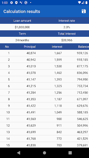 Loan Calculator Screenshot 2