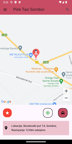 Pink Taxi Sombor Screenshot 0