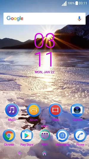 ice melts | Xperia™ Theme Screenshot 0