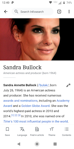 Info search - Wikipedia clone Screenshot 1