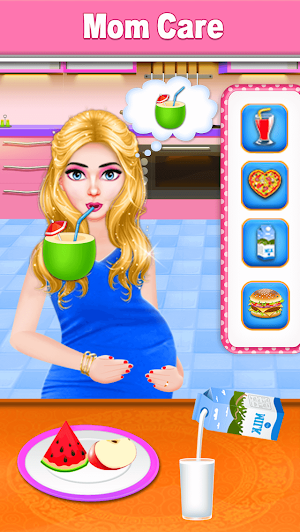 Pregnant Mom & newborn baby care - Babysitter Game Screenshot 0