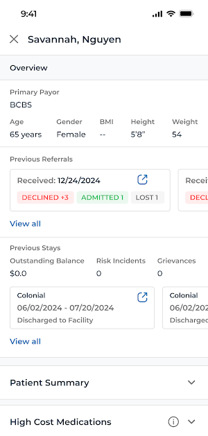SNF Referral Tracker Screenshot 3