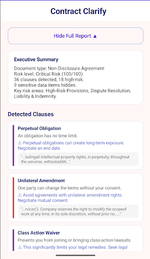 Contract Clarify Screenshot 2