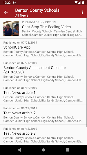 Benton County Schools Screenshot 1