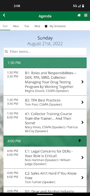 SAPAA Programs Screenshot 2
