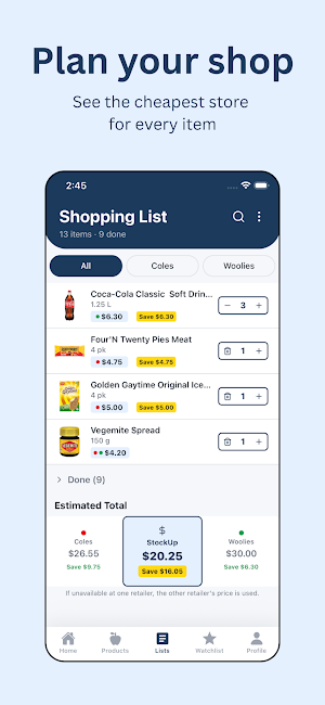 StockUp - Grocery Prices Screenshot 1