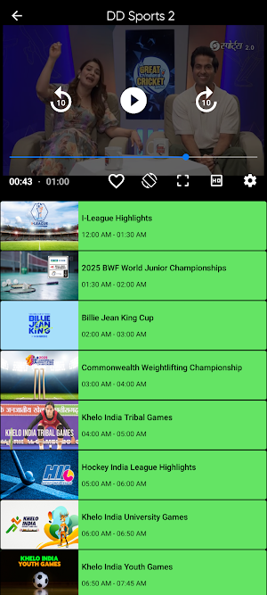 DD Live TV HD | Sports, News Screenshot 2