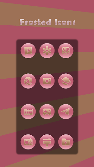 Frosted Gold On Pink Icons Screenshot 2