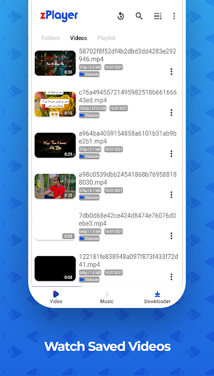 zPlayer: Video & Music Player  HD Video Downloader Screenshot 1