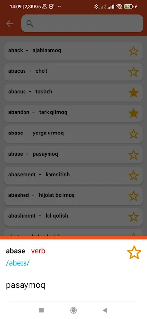 English and Uzbek dictionary Screenshot 3