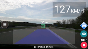Driver Assistance System (ADAS) - Dash Cam Screenshot 1