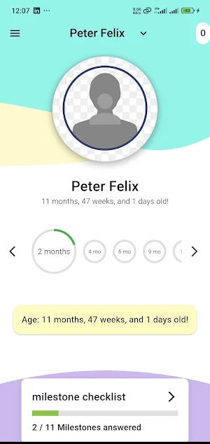 My Pikin Milestone Tracker Screenshot 0