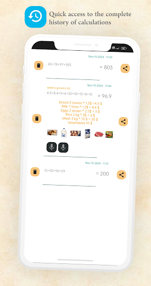 Basic Calculator Plus History Screenshot 1