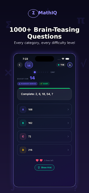 MathIQ: Brain Training Screenshot 1