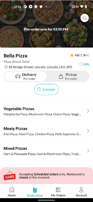 Bella Pizza Screenshot 2