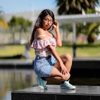 Sexy Girls Wearing Jeans Skirt