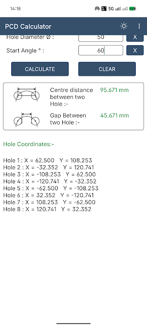 PCD Calculator Screenshot 2