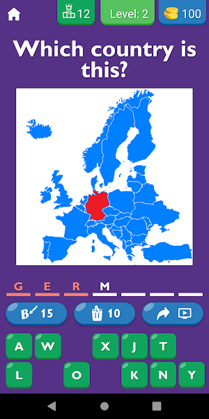 Guess European Country On Map Screenshot 0