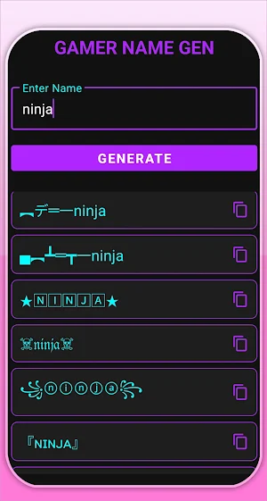 Nickfinder names for ff fire Screenshot 0