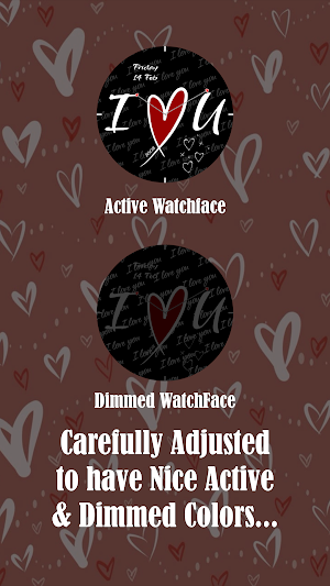 I Love You Analog Watchface Screenshot 1