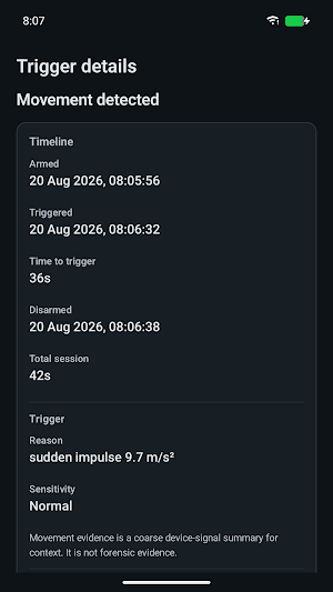 MotionGuard: Motion Alarm Screenshot 1