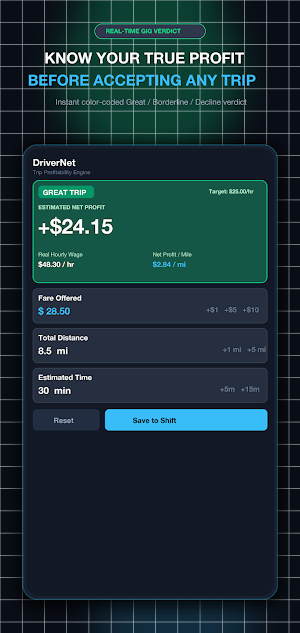 DriverNet: Rideshare Profit Screenshot 0