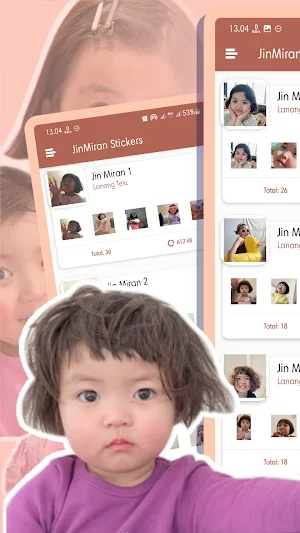 Cute Baby Korean Sticker Screenshot 0