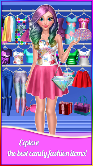 Candy Fashion Dress Up & Makeup Game Screenshot 0