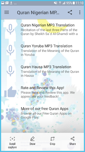 Audio Quran Hausa Translation Screenshot 2