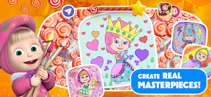 Masha and the Bear Coloring Screenshot 2