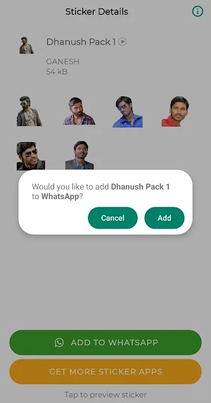Dhanush Stickers for WA Screenshot 3