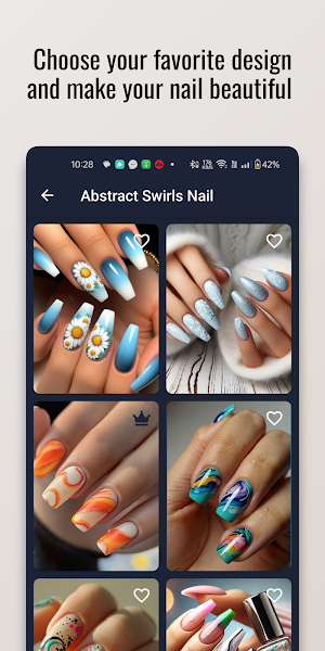 Abstract Swirls Nail Design Screenshot 2