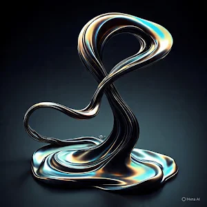 Abstract 3D Liquid Metal Wall Screenshot 3