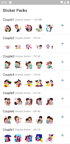 Cute Couple Love Stickers Pro Screenshot 0