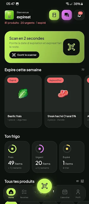 Expireat — Scanner anti-gaspi Screenshot 0
