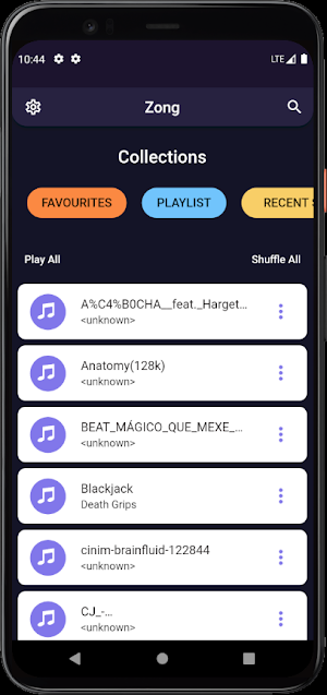 Zong - Audio player Screenshot 0