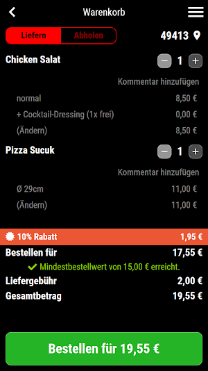 Pizzeria Carino Screenshot 1